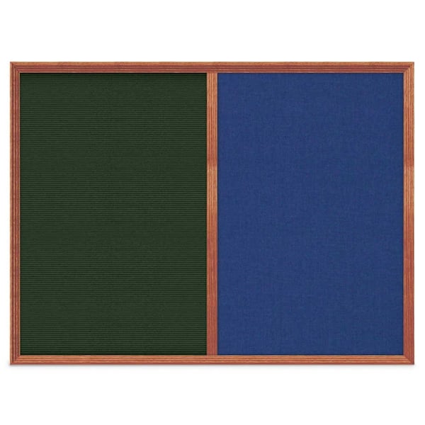 United Visual Products Slim Style Indoor Enclosed Corkboard, 12 UV500SC-SATIN-CORK - main